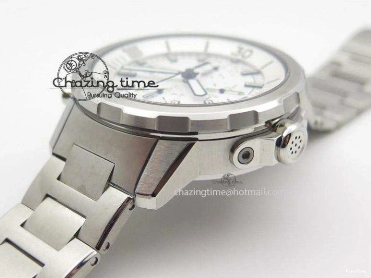 MIROTIME 0131 Versatile Aquatimer Chrono IW376803 V6F 1:1 Best Edition White Dial On SS Bracelet A 7359